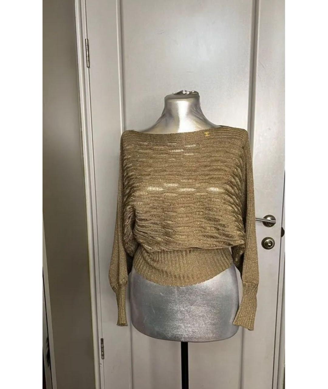 CHANEL PRE-OWNED Коричневый шерстяной джемпер / свитер, фото 7
