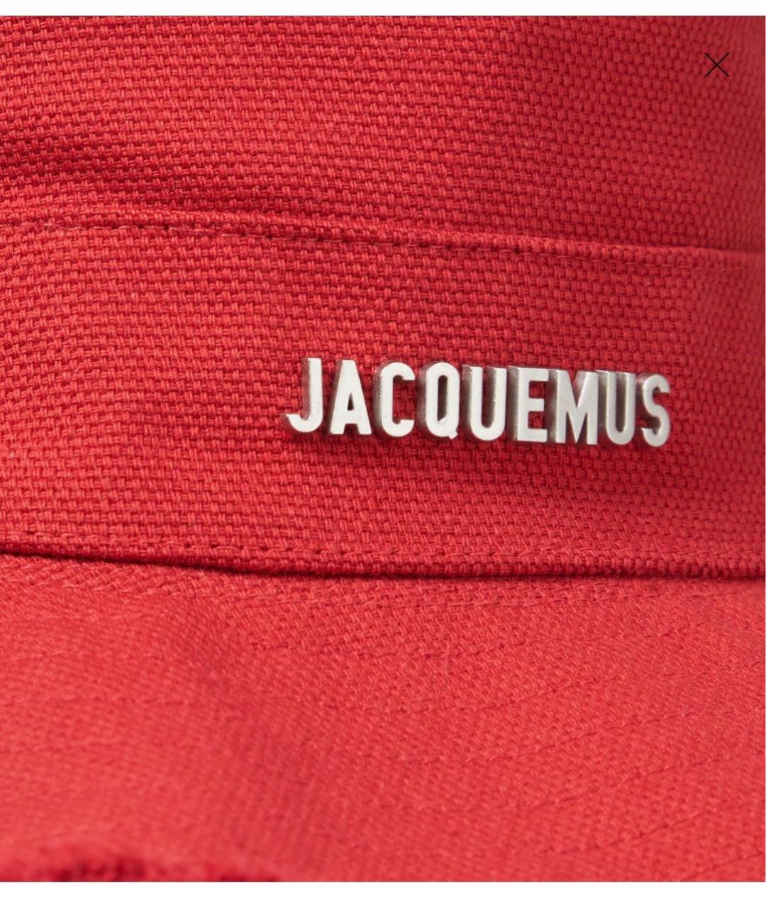 JACQUEMUS Красная хлопковая панама, фото 2