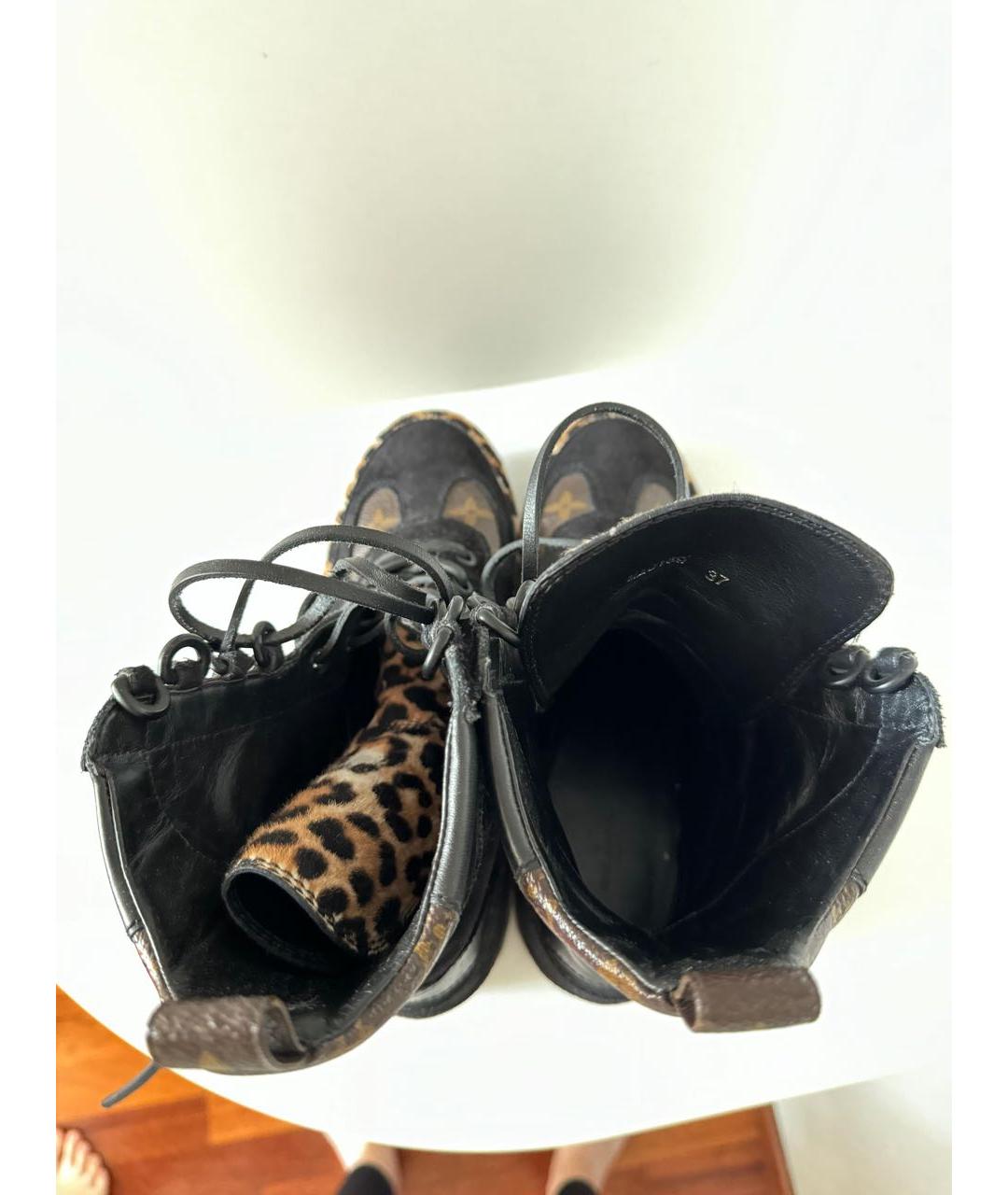 LOUIS VUITTON PRE-OWNED Черные ботинки, фото 3