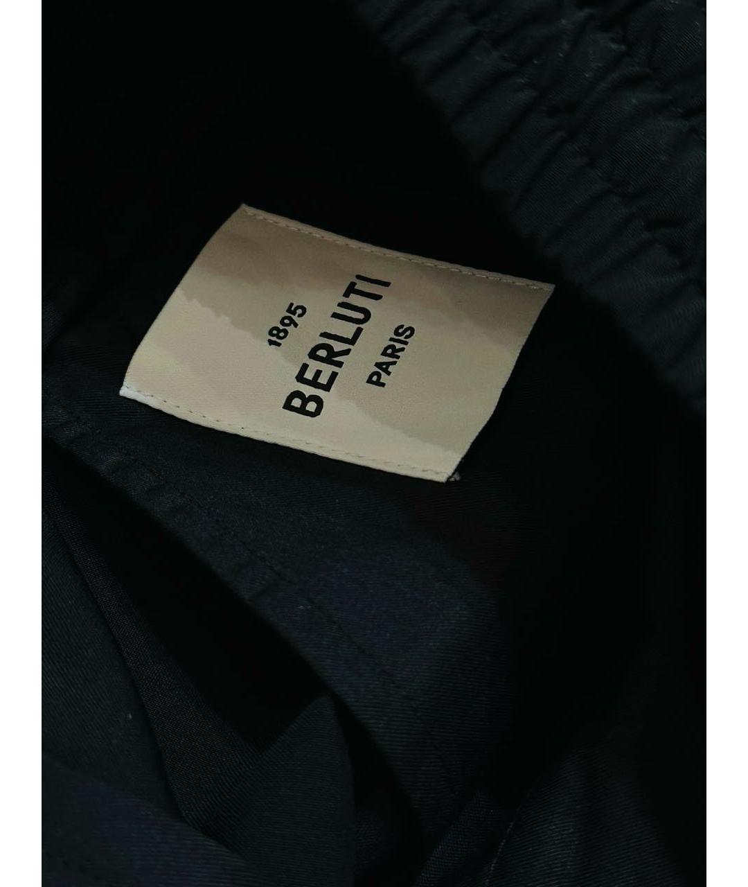 BERLUTI Черные шерстяные повседневные брюки, фото 7