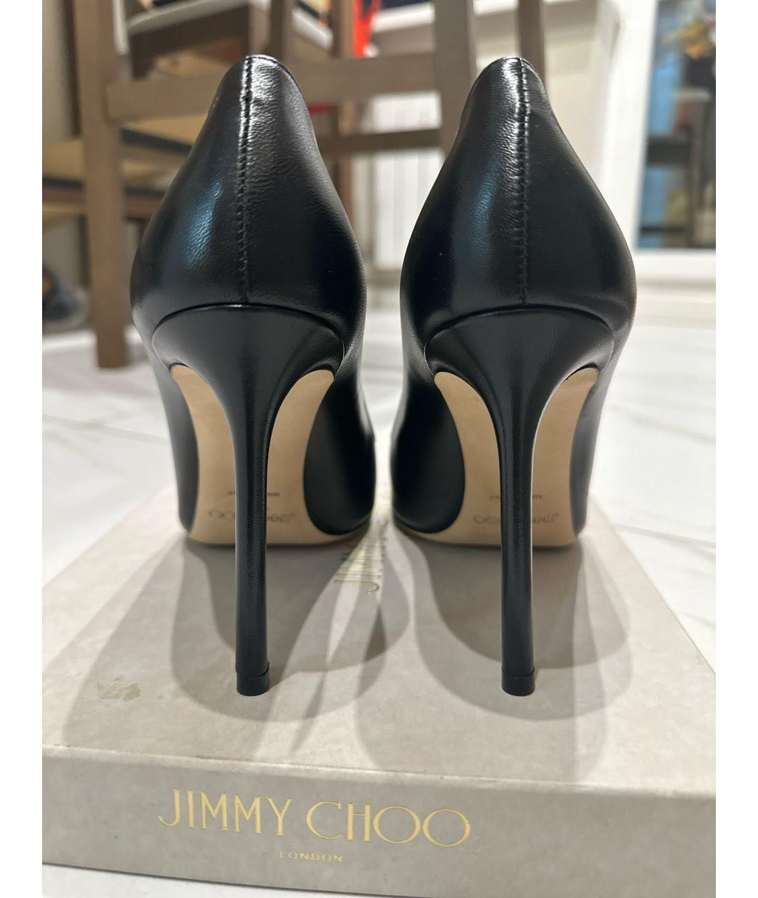 JIMMY CHOO Черные кожаные туфли, фото 4