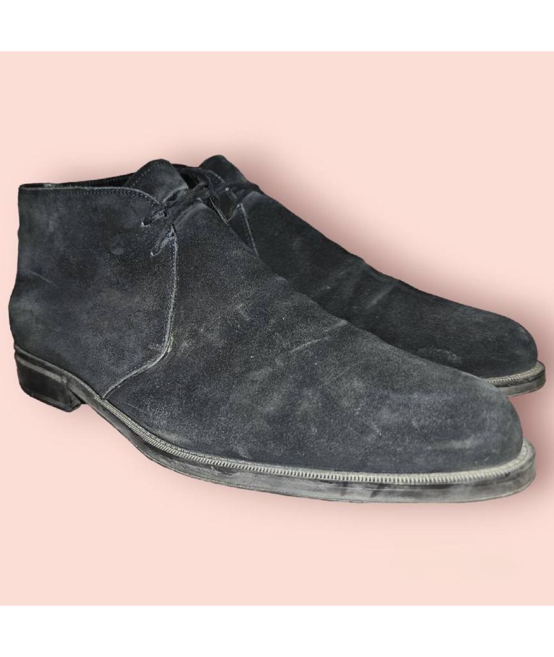 BARRETT Темно-синие замшевые низкие ботинки, фото 2