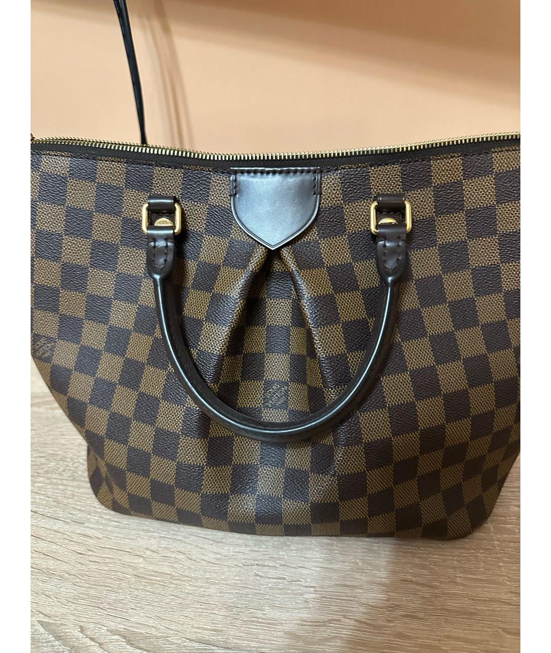 LOUIS VUITTON PRE-OWNED Коричневая кожаная сумка тоут, фото 5