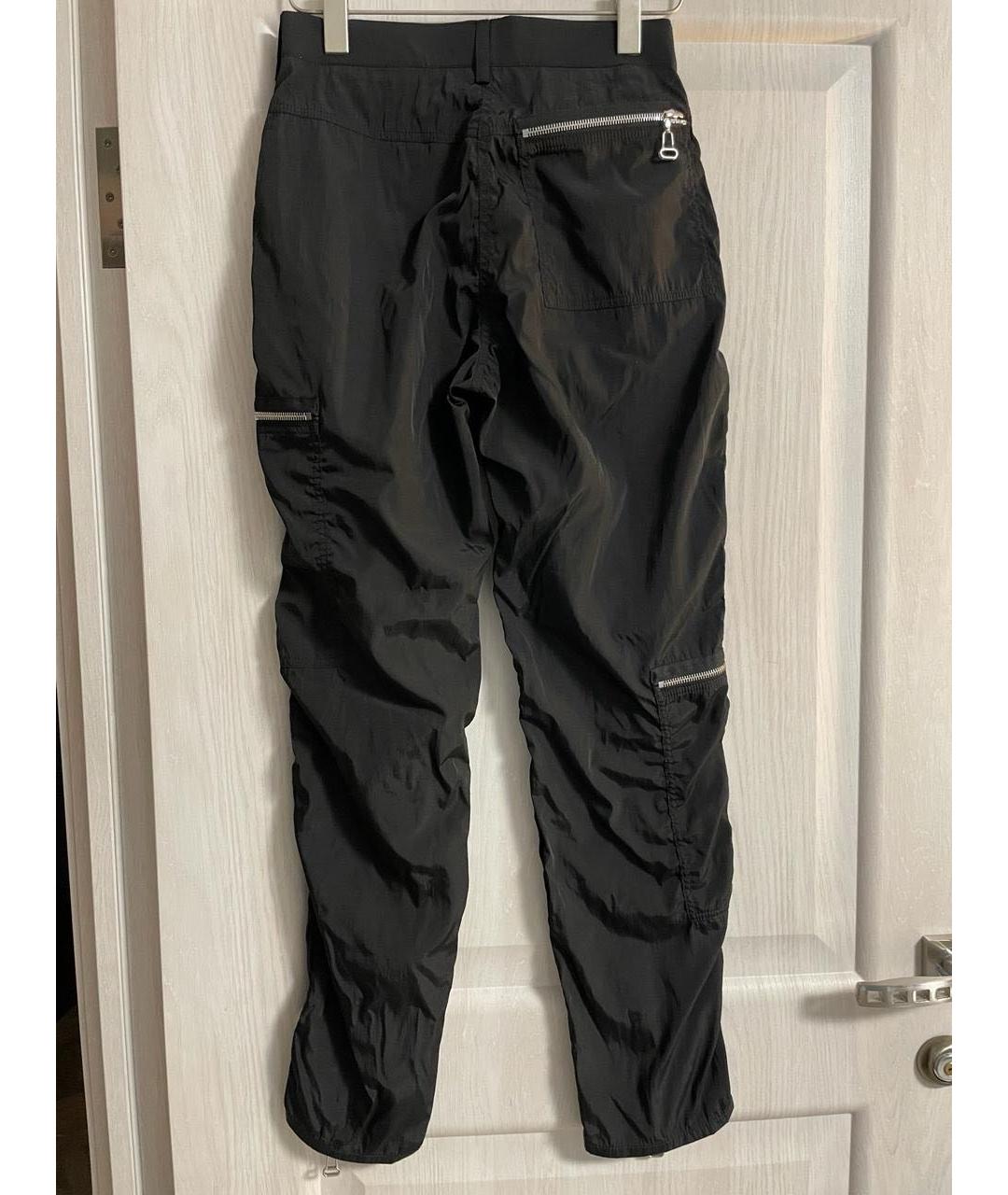 LOUIS VUITTON PRE-OWNED Черные полиуретановые прямые брюки, фото 2