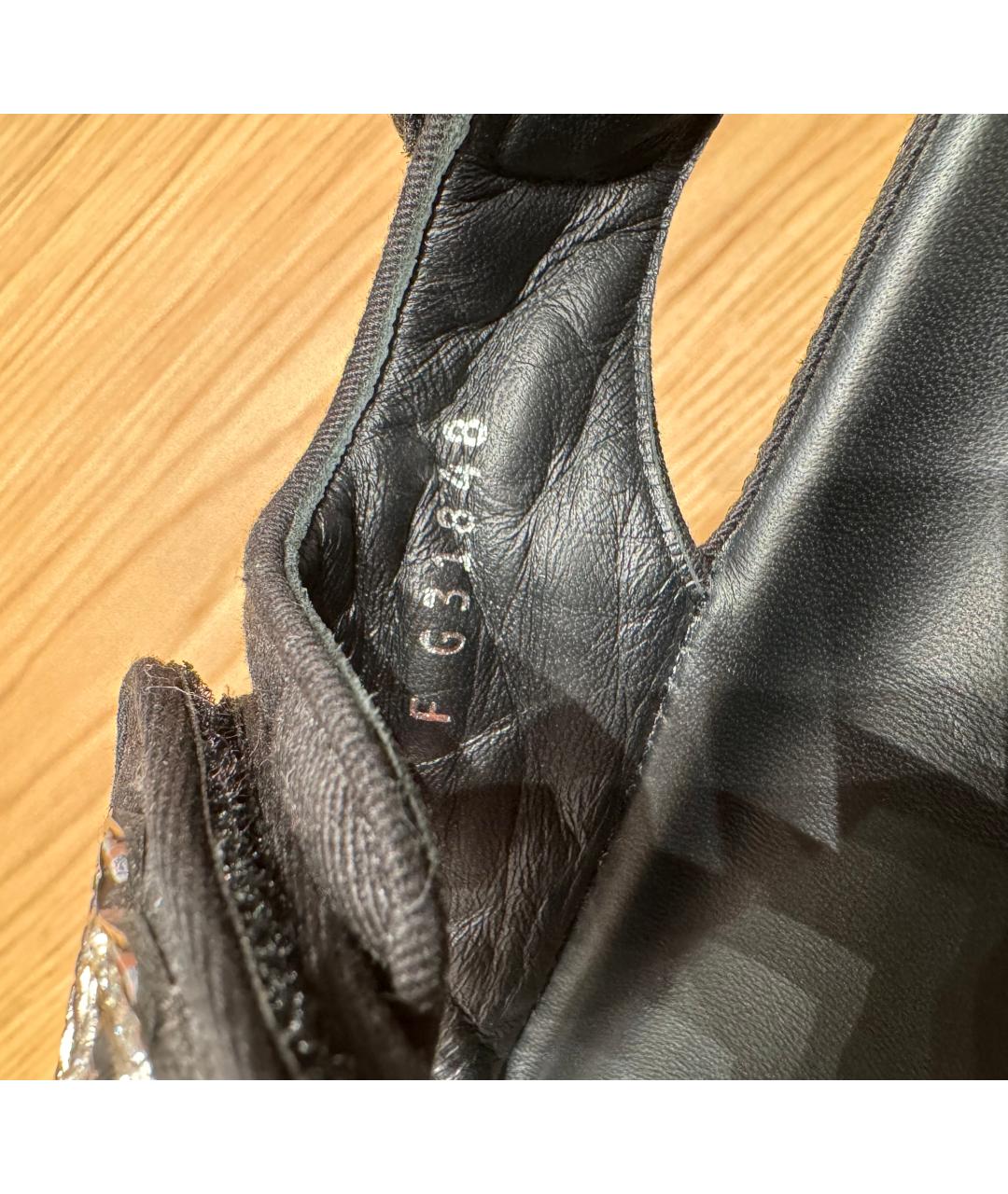 CHANEL PRE-OWNED Черные текстильные сандалии, фото 6
