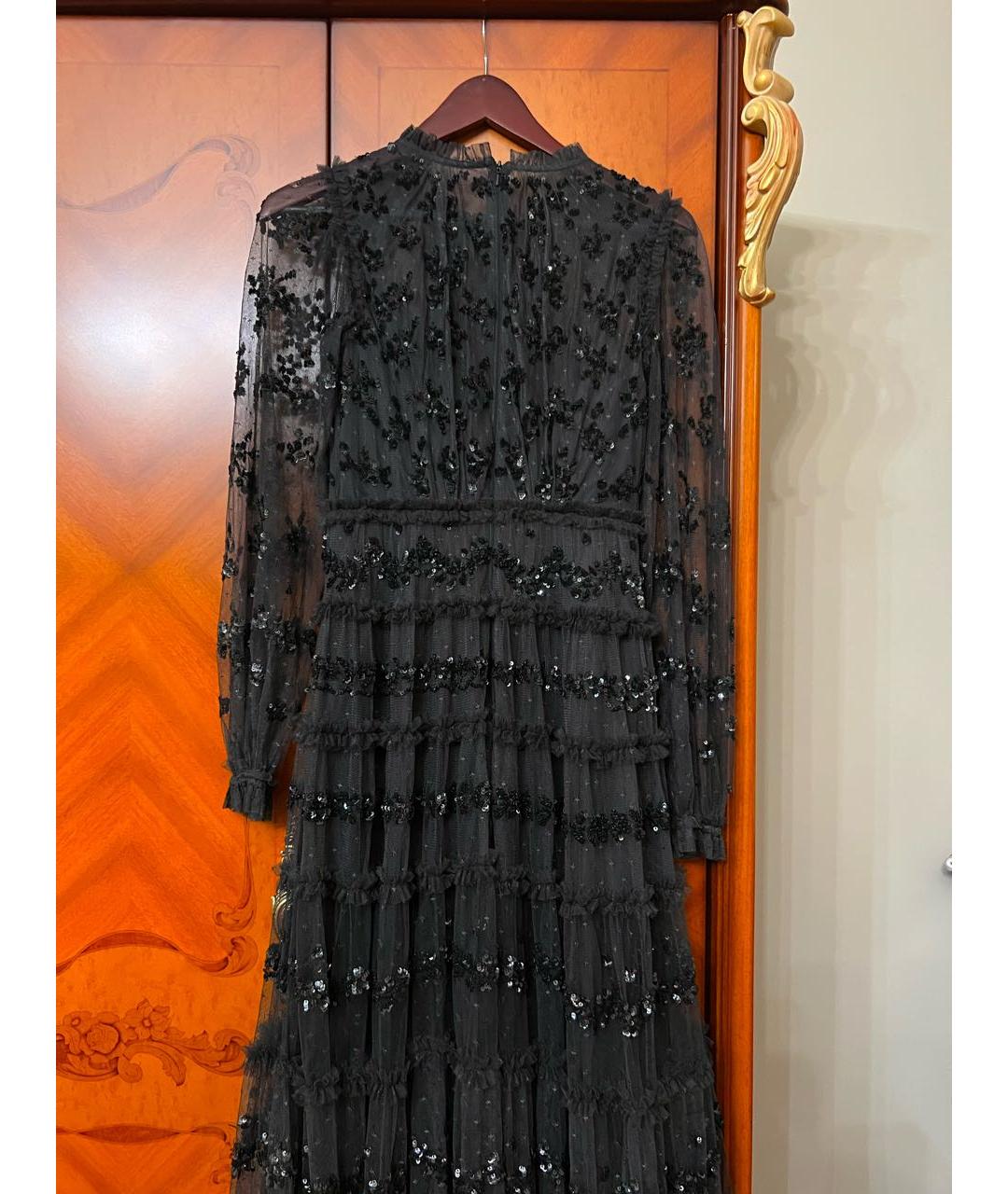 NEEDLE & THREAD Черное вечернее платье, фото 3