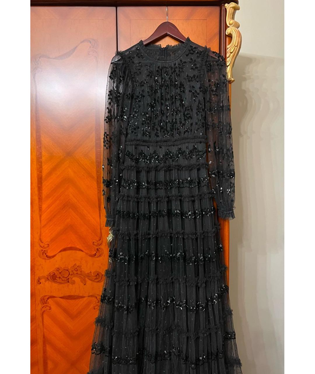 NEEDLE & THREAD Черное вечернее платье, фото 2