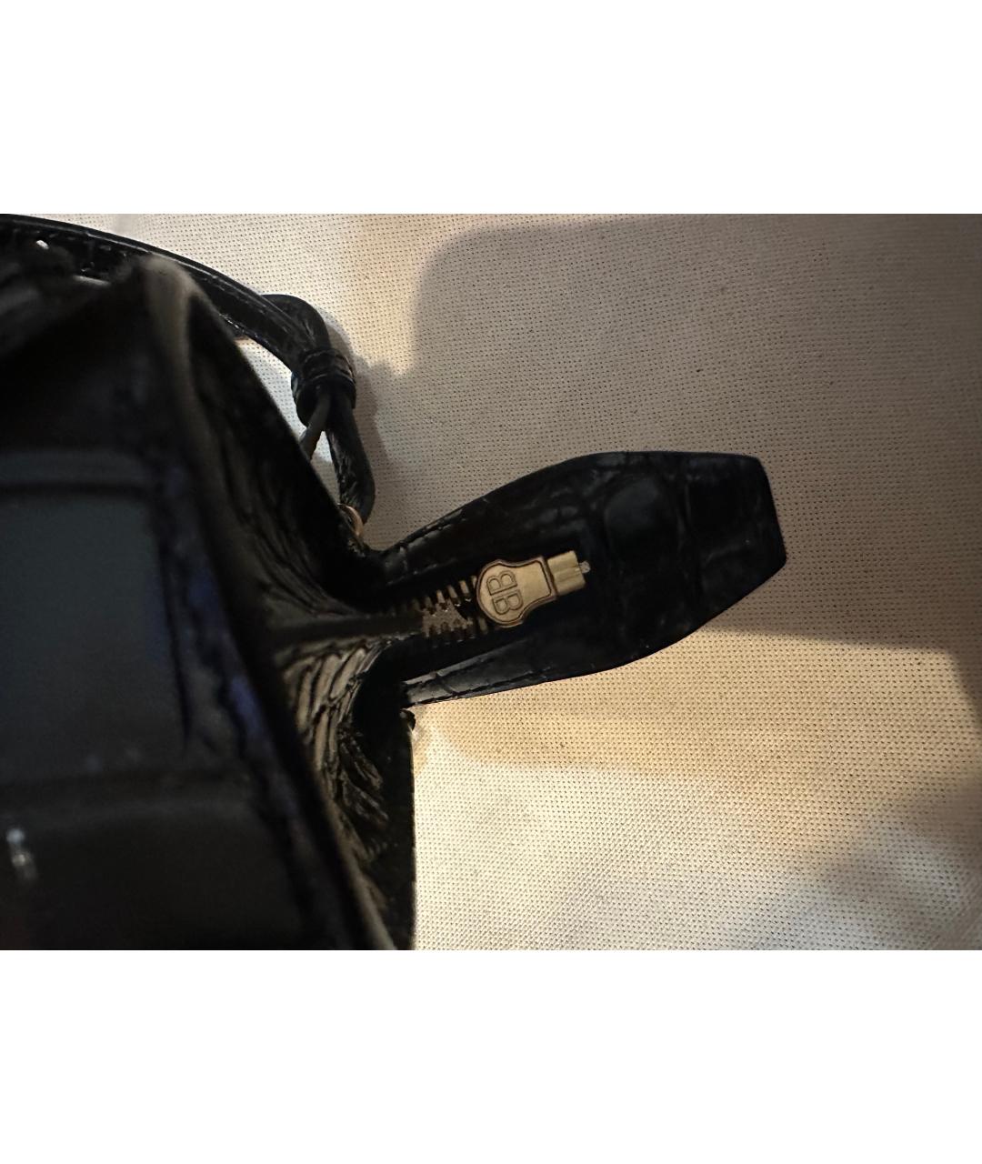 BALENCIAGA Черная кожаная сумка через плечо, фото 7