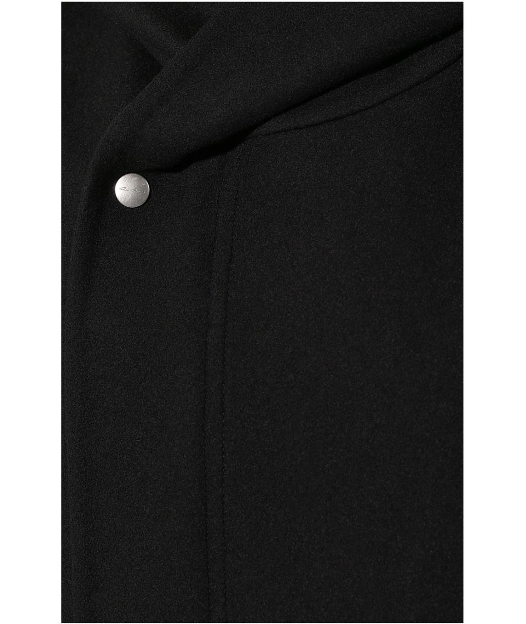 RICK OWENS Черное шерстяное пальто, фото 4