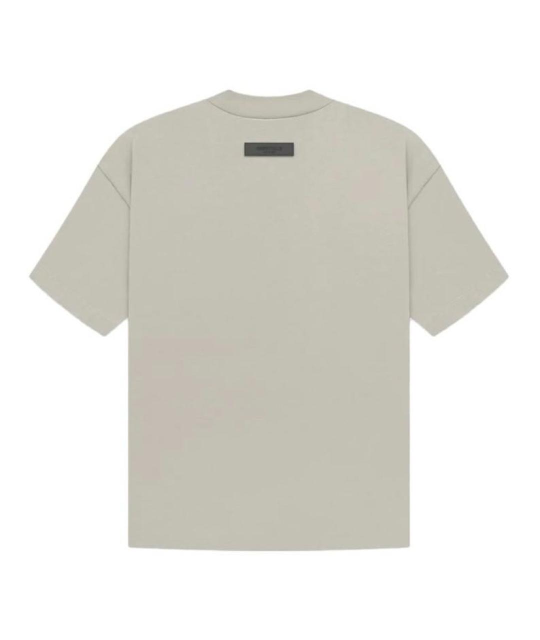 FEAR OF GOD ESSENTIALS Бежевая хлопковая футболка, фото 2