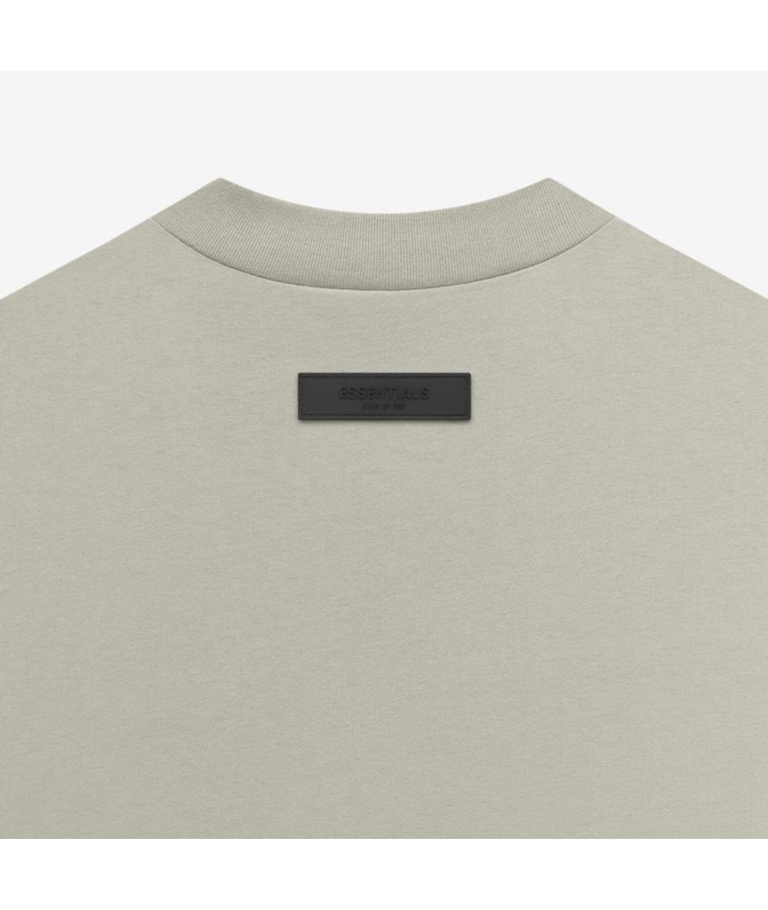 FEAR OF GOD ESSENTIALS Бежевая хлопковая футболка, фото 4