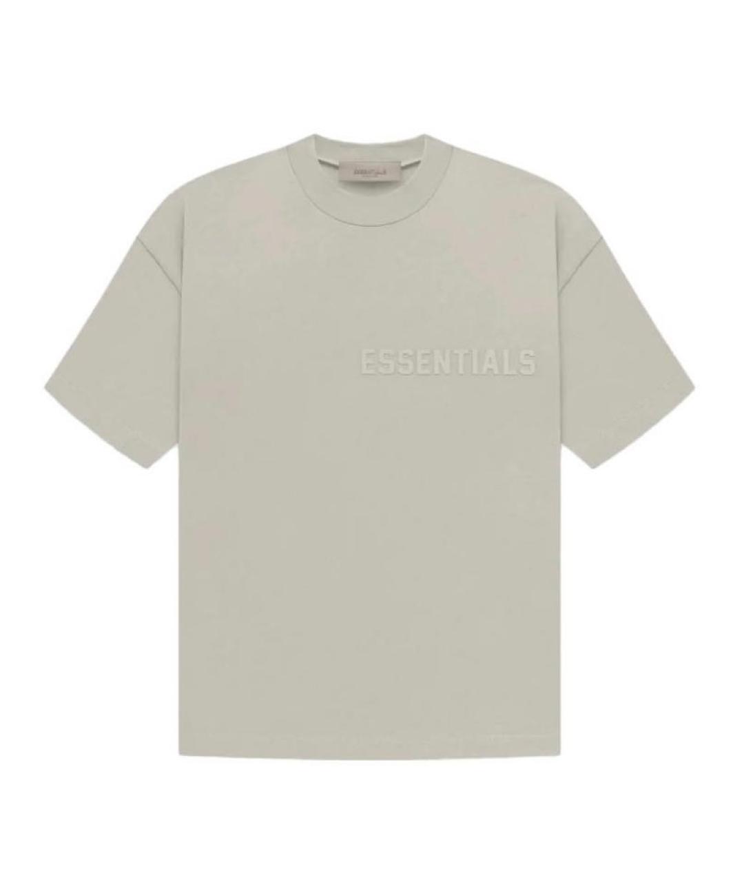 FEAR OF GOD ESSENTIALS Бежевая хлопковая футболка, фото 1