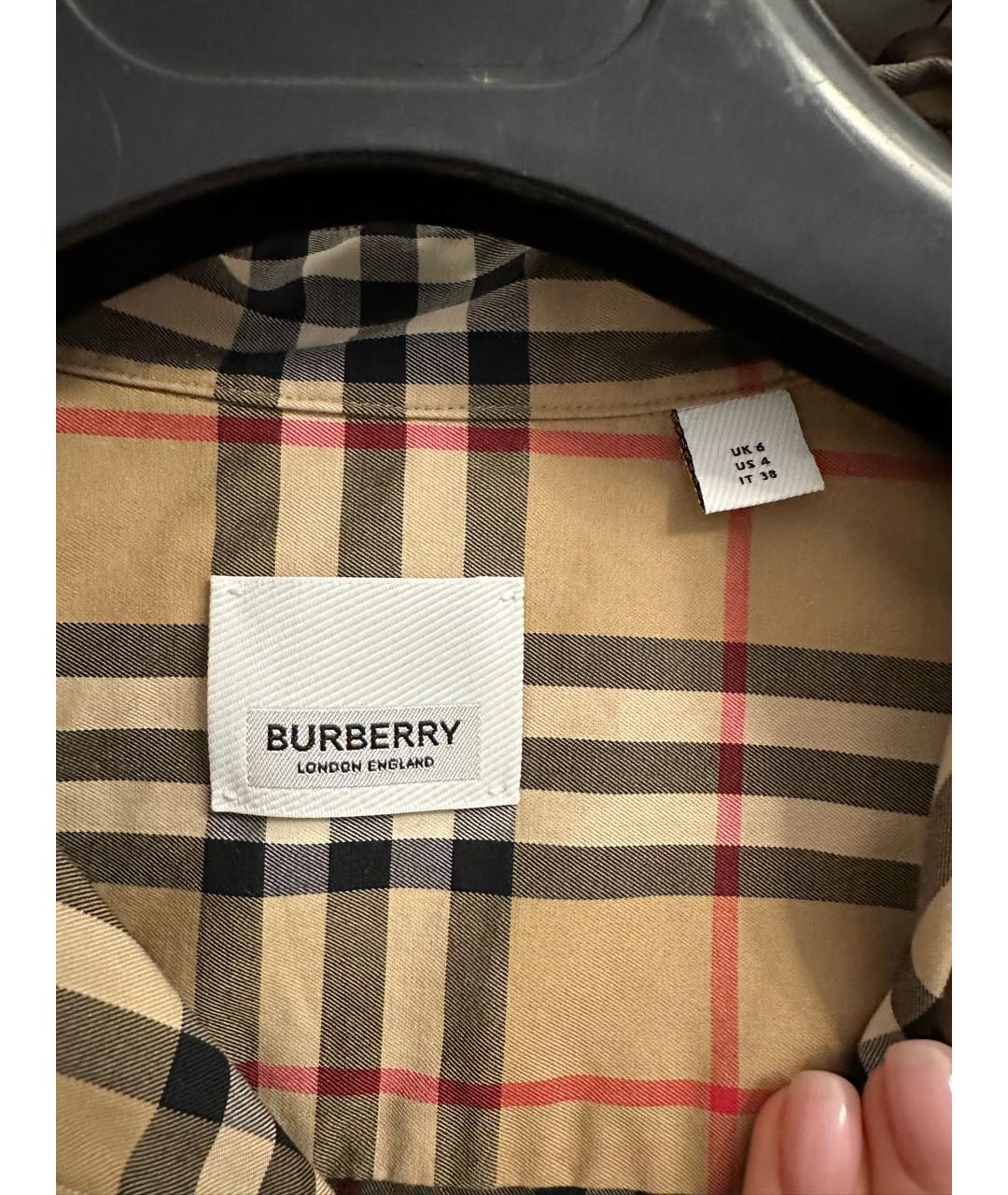 BURBERRY Хлопковая рубашка, фото 4