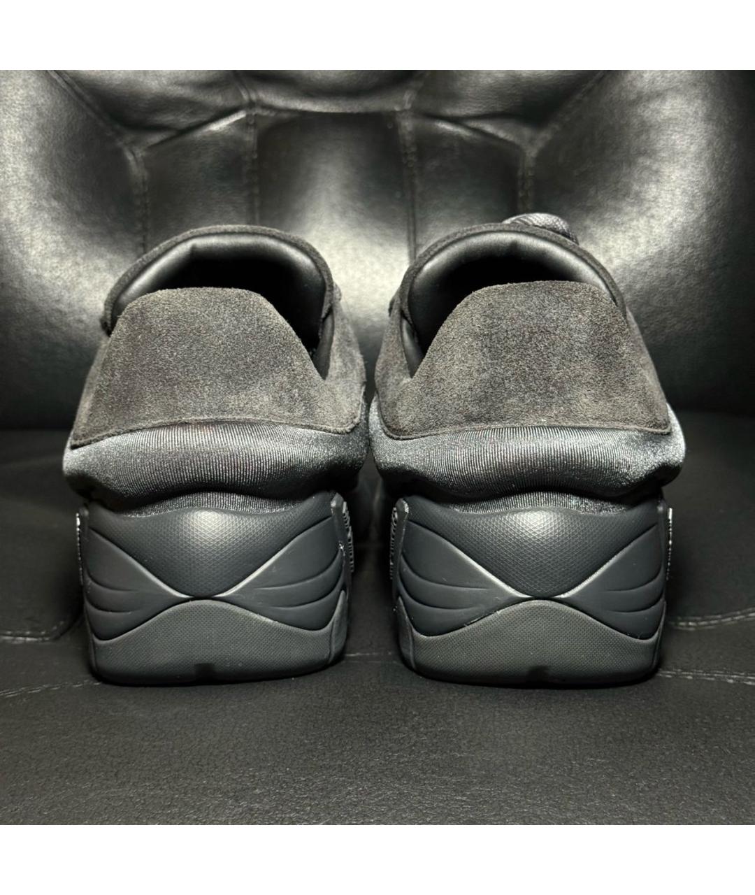 RAF SIMONS Черные замшевые низкие кроссовки / кеды, фото 2