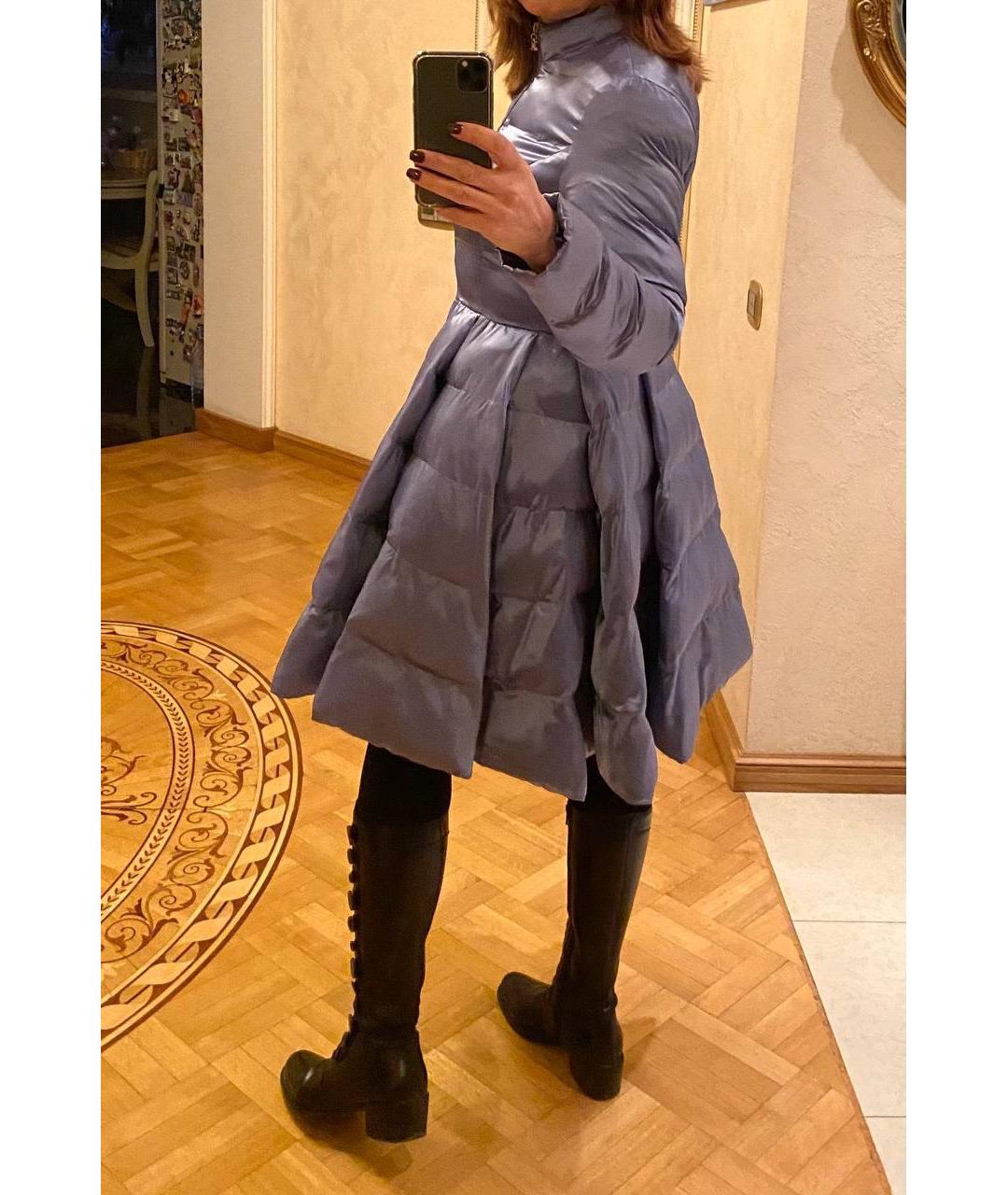 ELISABETTA FRANCHI Синяя полиэстеровая куртка, фото 5
