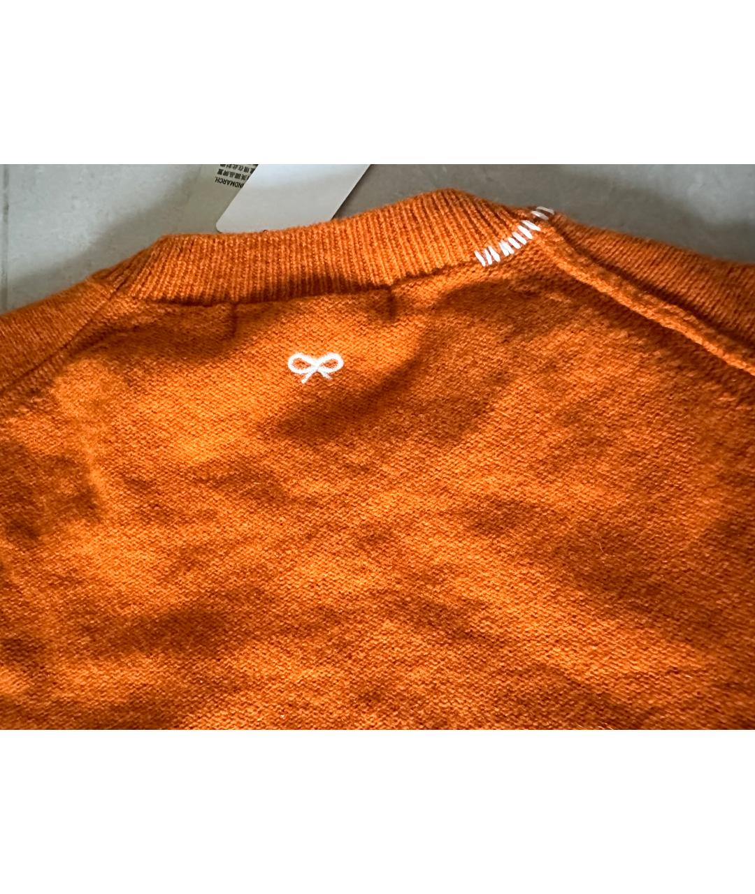 ANYA HINDMARCH Оранжевый шерстяной джемпер / свитер, фото 5