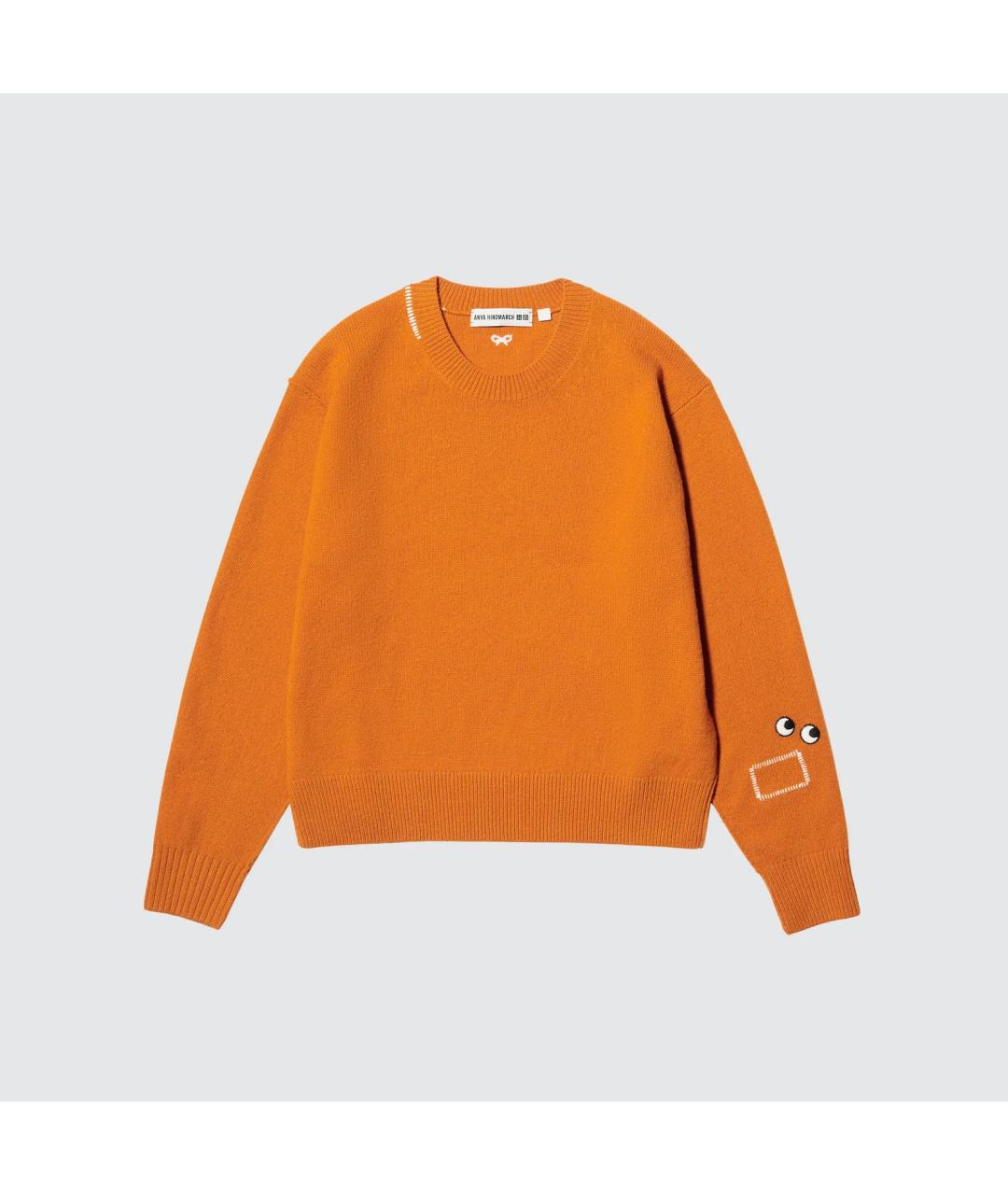 ANYA HINDMARCH Оранжевый шерстяной джемпер / свитер, фото 6