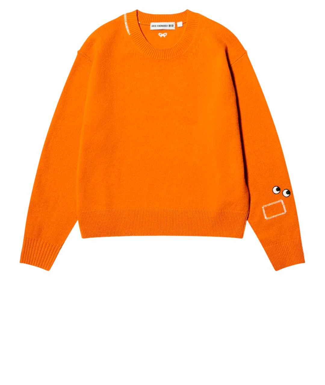 ANYA HINDMARCH Оранжевый шерстяной джемпер / свитер, фото 1