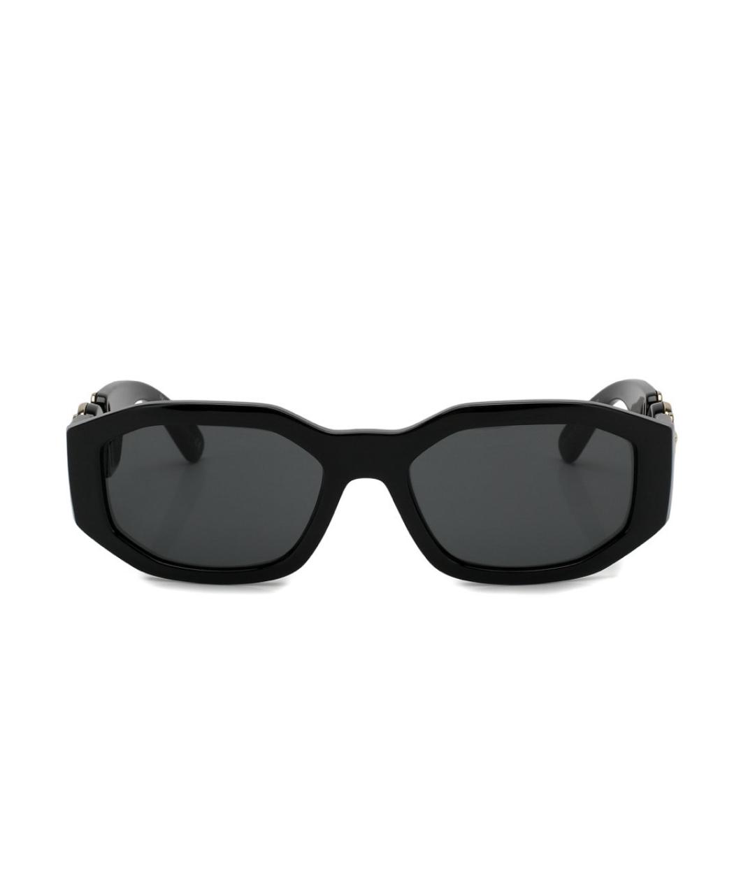 VERSACE Черные пластиковые солнцезащитные очки, фото 1