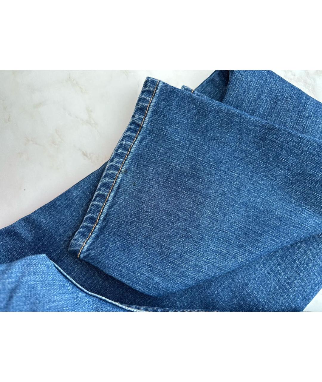 BALMAIN Синие хлопковые прямые джинсы, фото 7