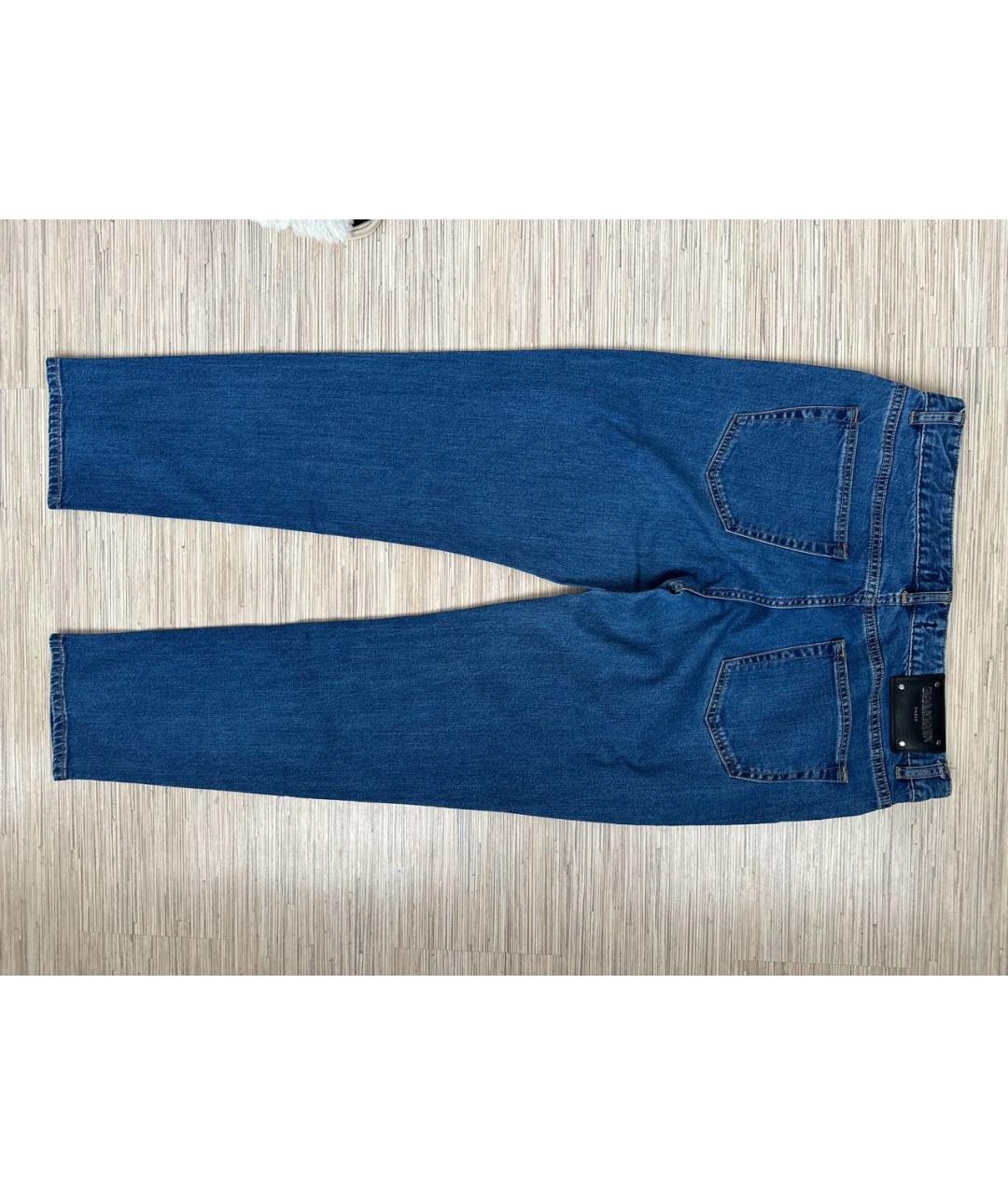 BALMAIN Синие хлопковые прямые джинсы, фото 2