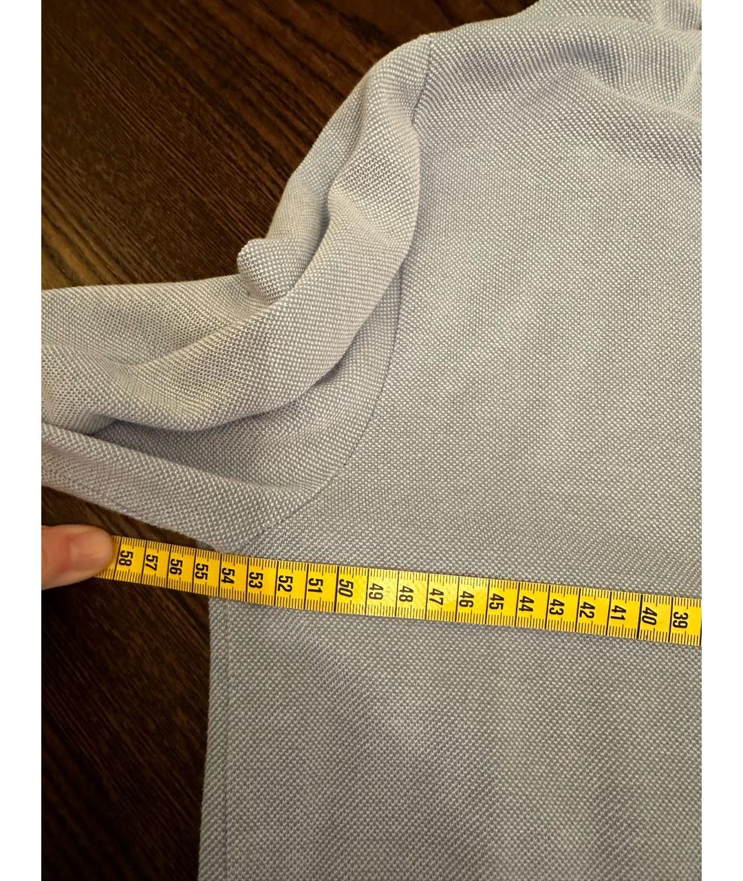 ERMANNO SCERVINO Голубая хлопковая кэжуал рубашка, фото 3