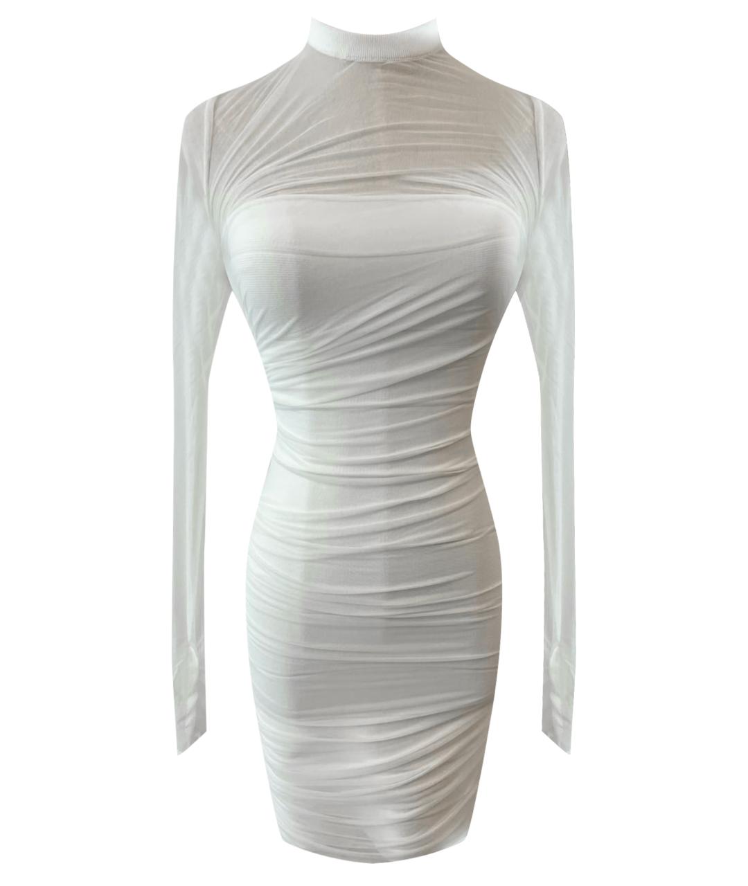 HERVE LEGER Белое вискозное коктейльное платье, фото 9