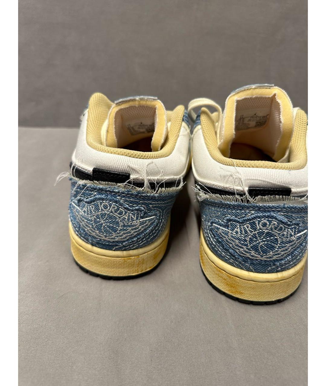 JORDAN Голубые текстильные низкие кроссовки / кеды, фото 2