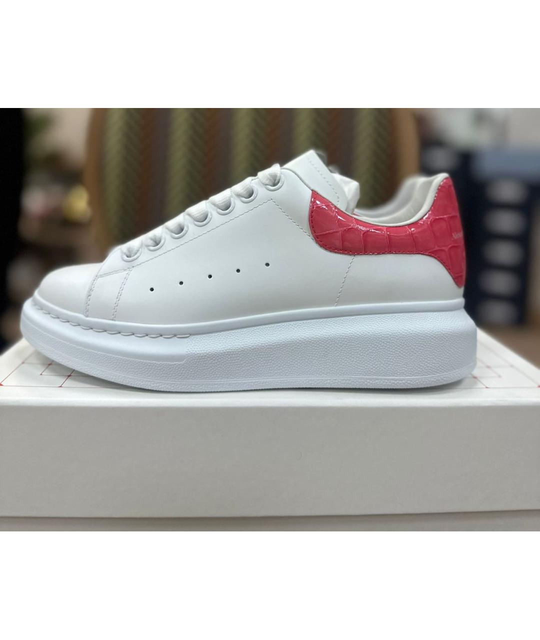 ALEXANDER MCQUEEN Белые кожаные кроссовки, фото 9