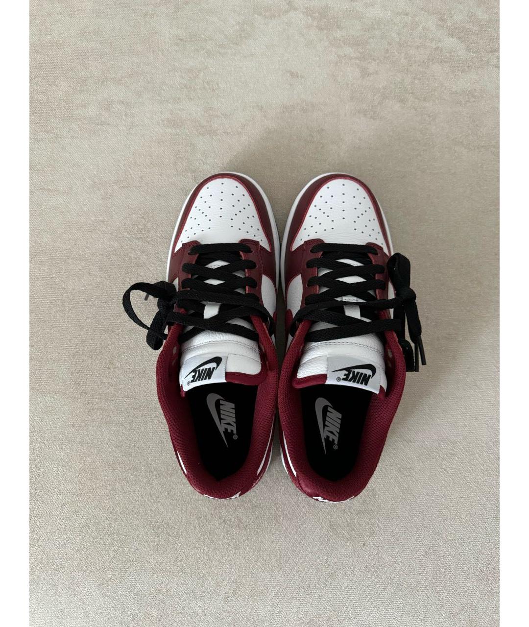 NIKE Бордовые кожаные кроссовки, фото 3