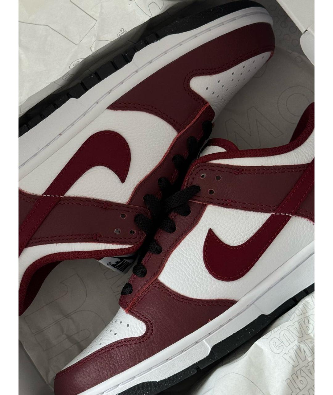NIKE Бордовые кожаные кроссовки, фото 6