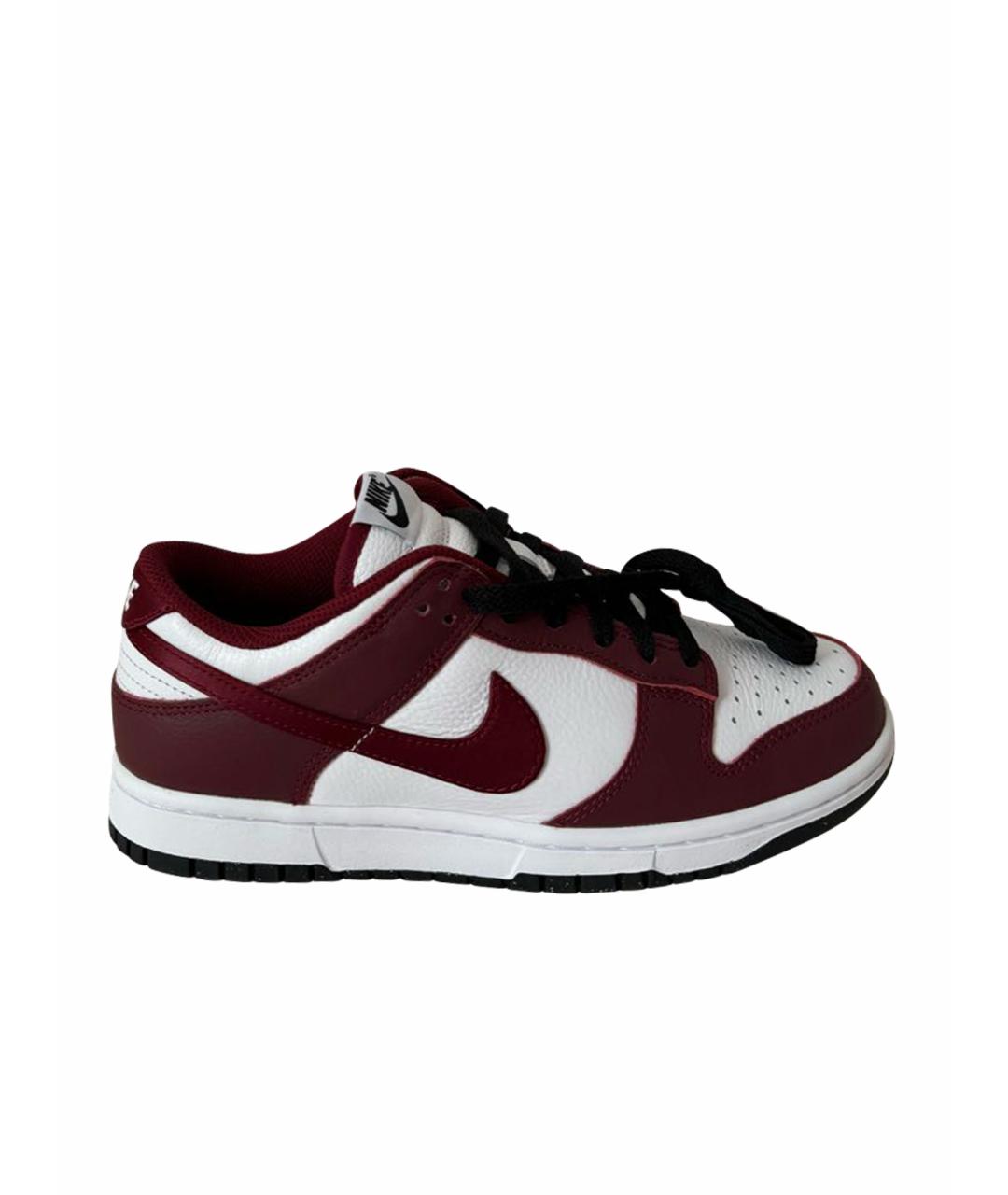 NIKE Бордовые кожаные кроссовки, фото 1
