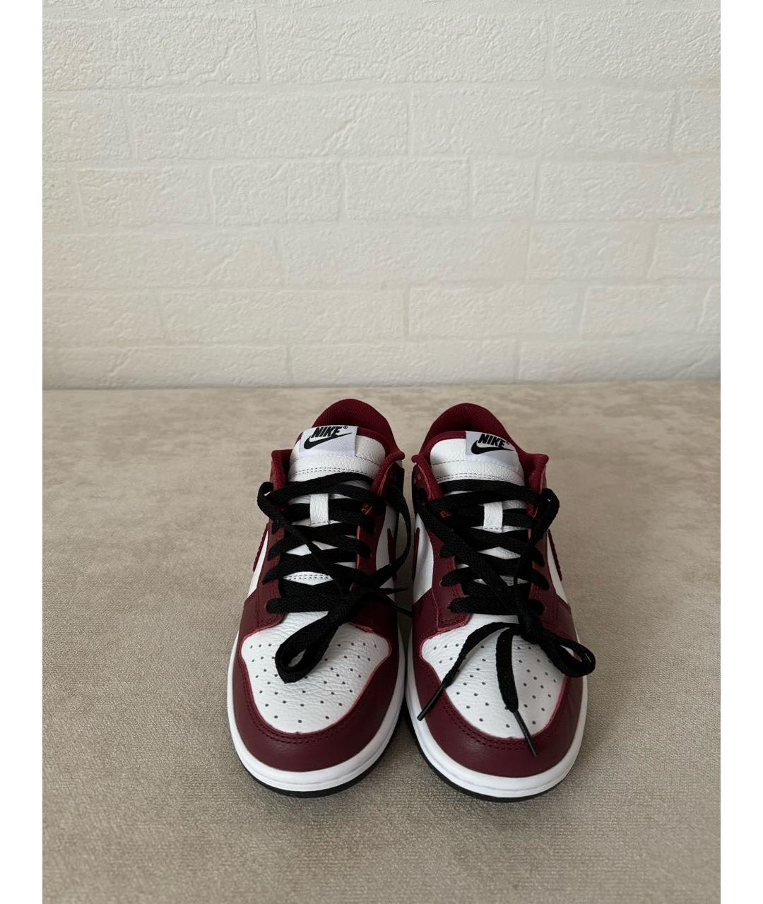 NIKE Бордовые кожаные кроссовки, фото 2