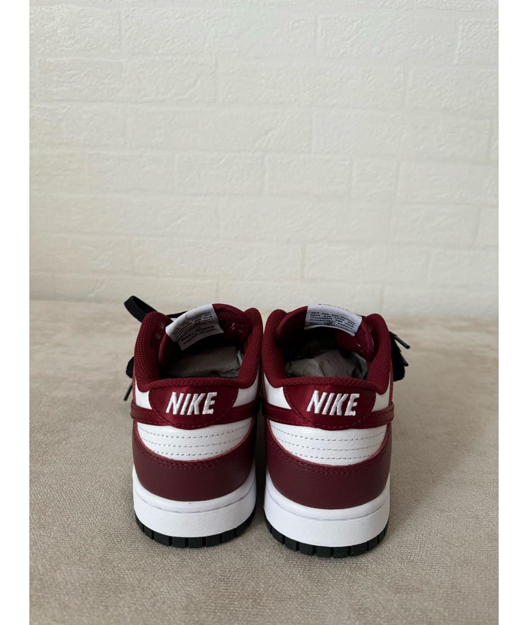 NIKE Бордовые кожаные кроссовки, фото 4