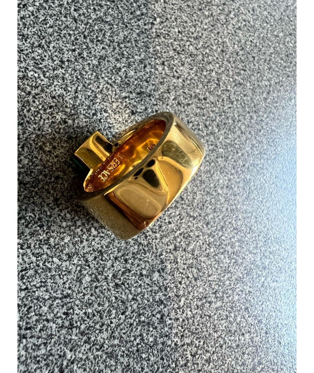 VERSACE Золотое металлическое кольцо, фото 5