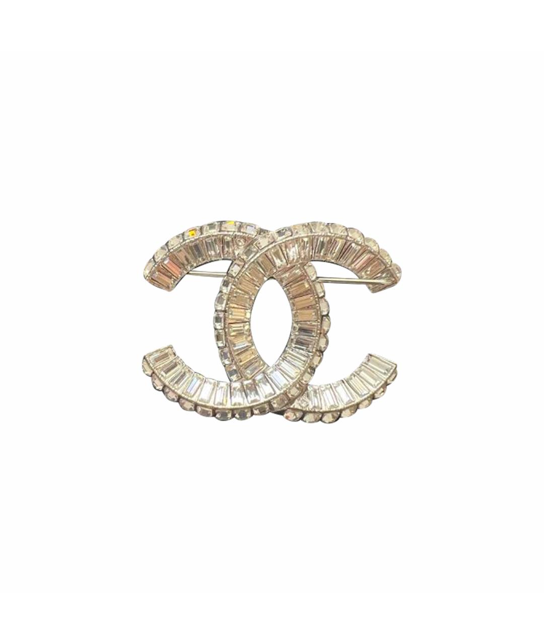 CHANEL Серая серебряная булавка / брошь, фото 1