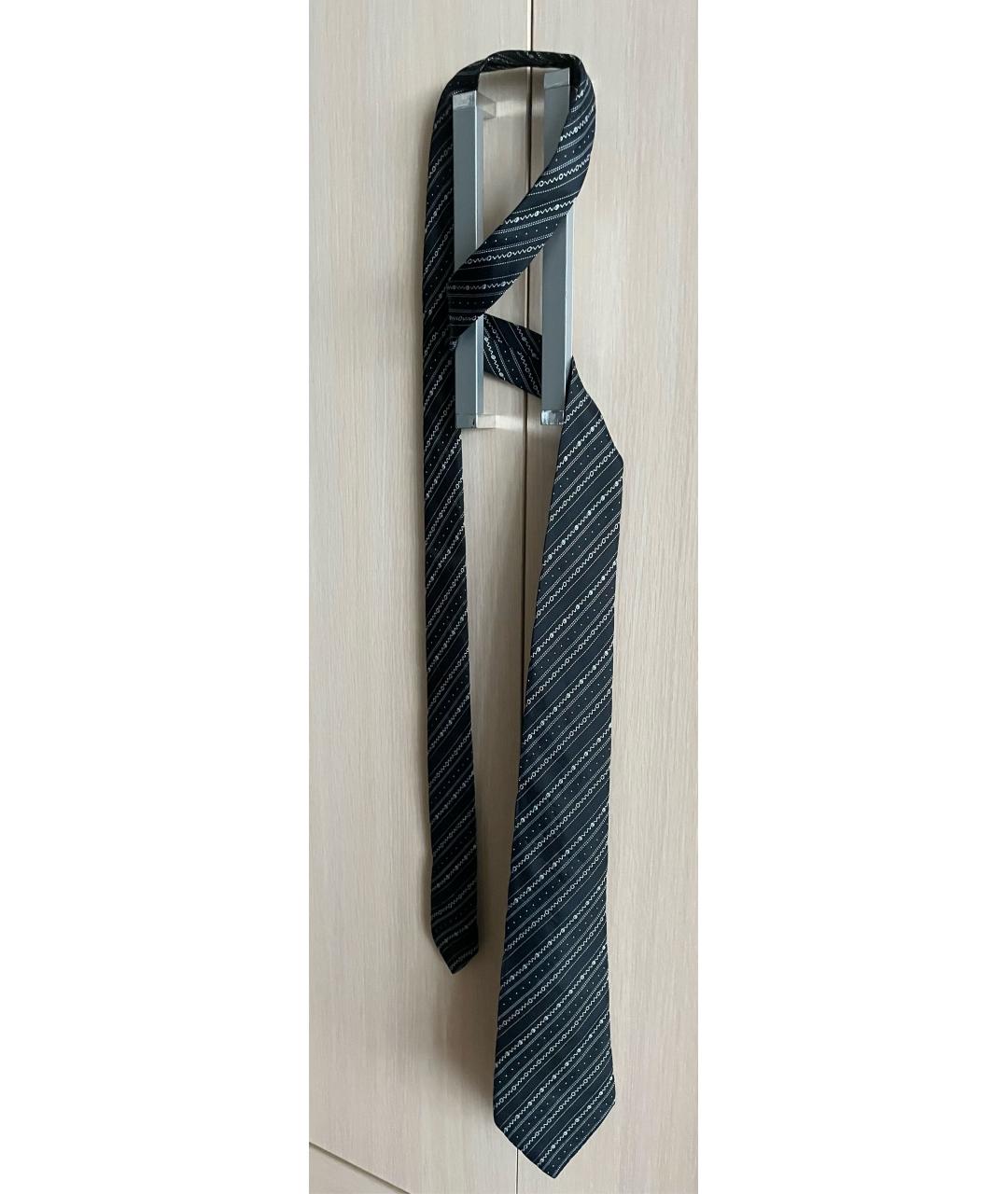 EMPORIO ARMANI Черный шелковый галстук, фото 4