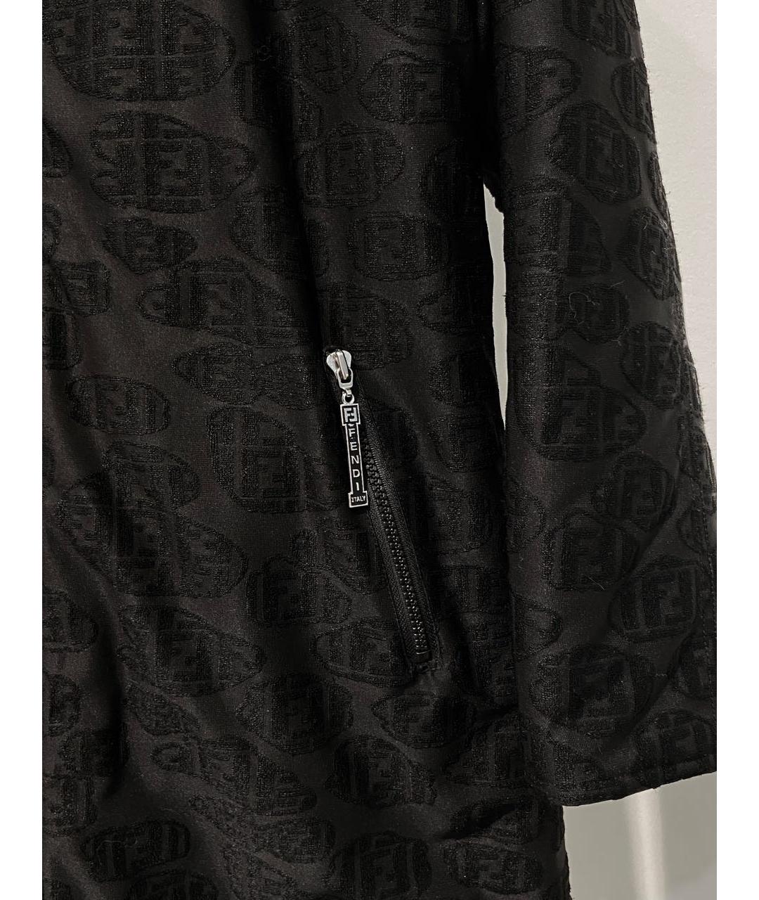 FENDI Черная полиэстеровая куртка, фото 5