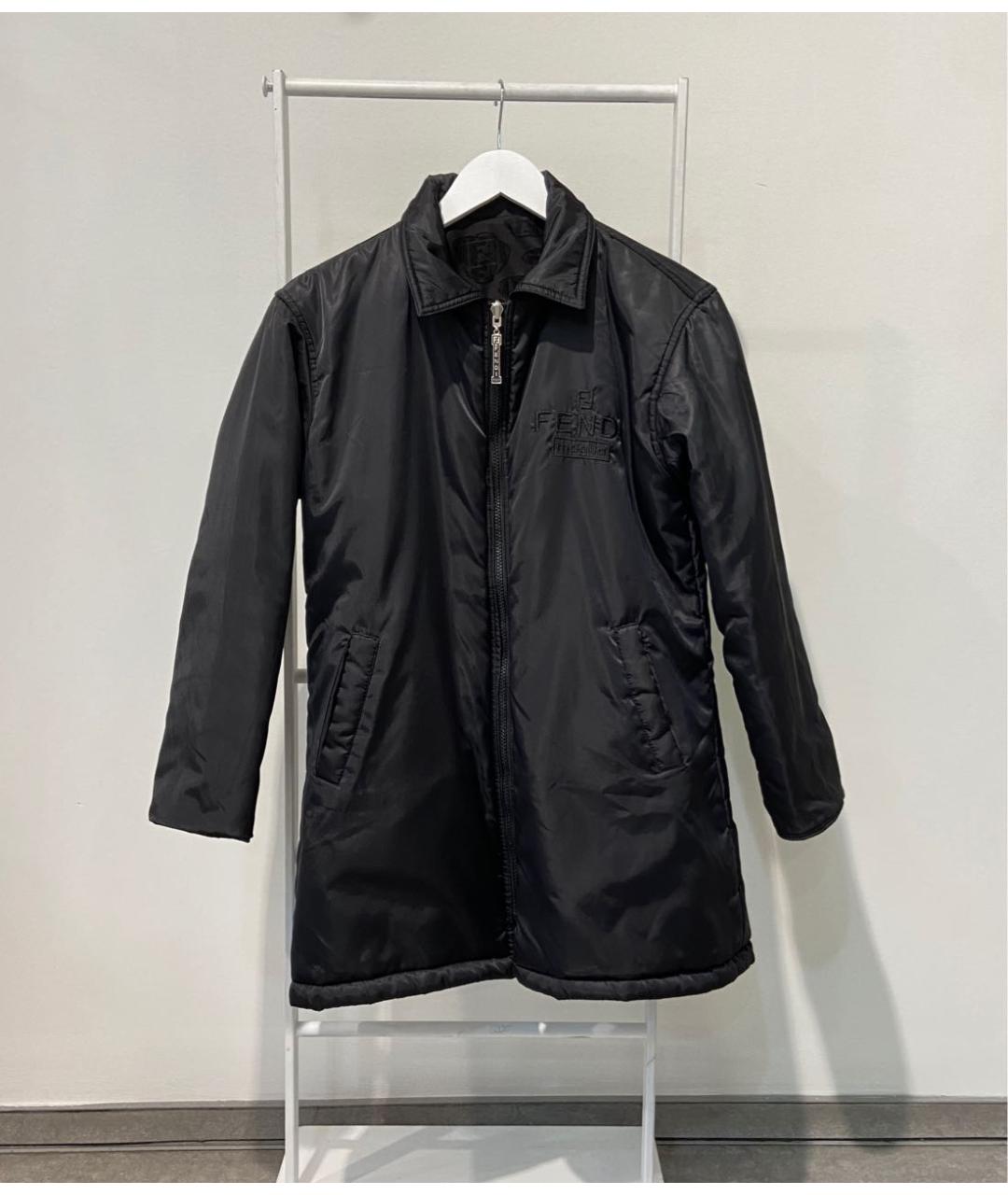 FENDI Черная полиэстеровая куртка, фото 7
