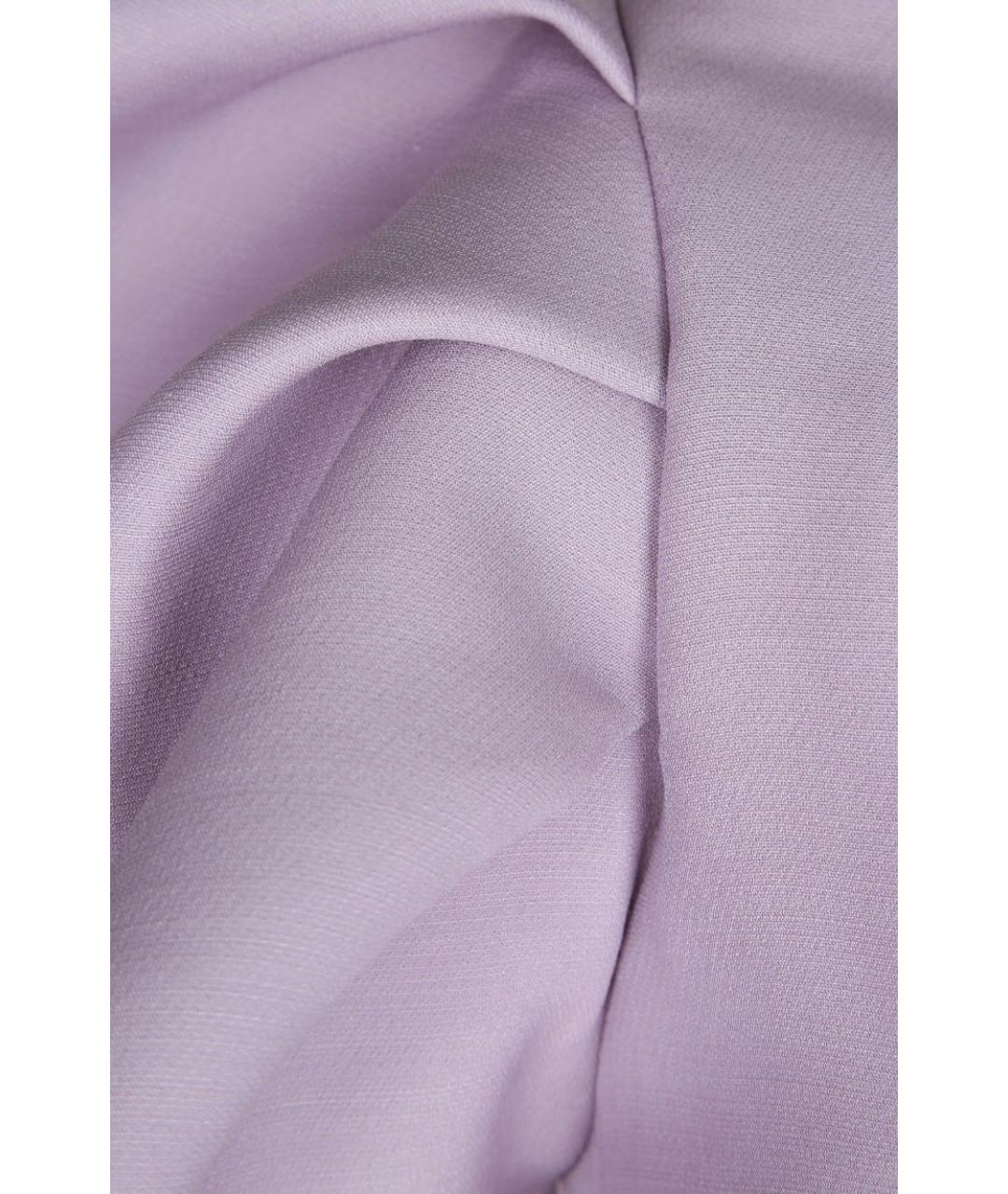 VALENTINO Фиолетовое шелковое повседневное платье, фото 3