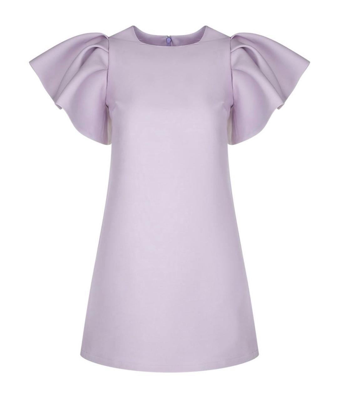 VALENTINO Фиолетовое шелковое повседневное платье, фото 4