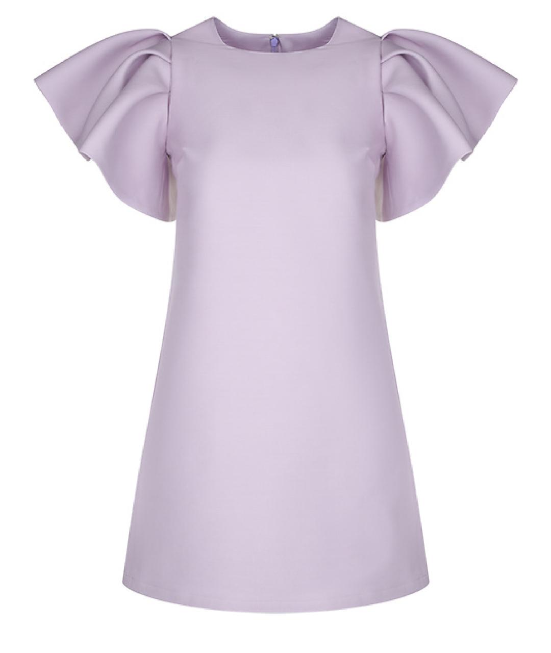 VALENTINO Фиолетовое шелковое повседневное платье, фото 1