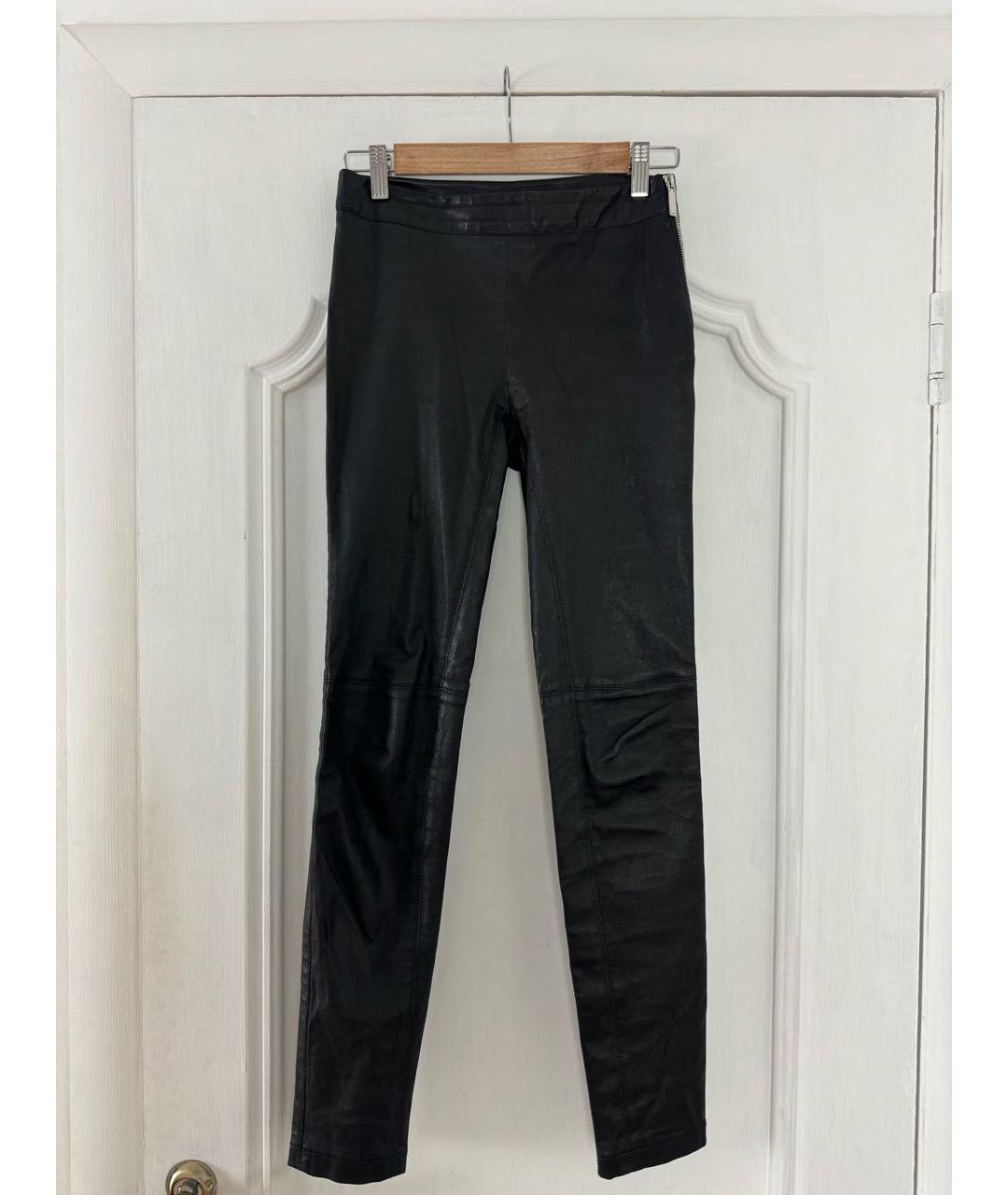 EMILIO PUCCI Черные кожаные брюки узкие, фото 9