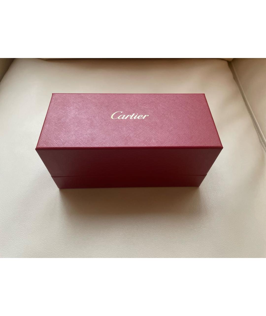 CARTIER Коричневые металлические солнцезащитные очки, фото 2