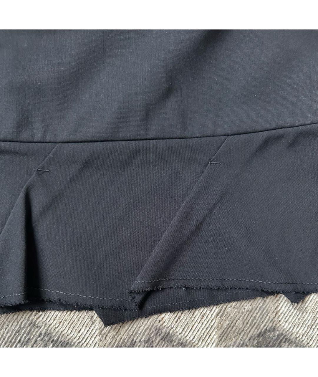 SONIA BY SONIA RYKIEL Черная шерстяная юбка мини, фото 6