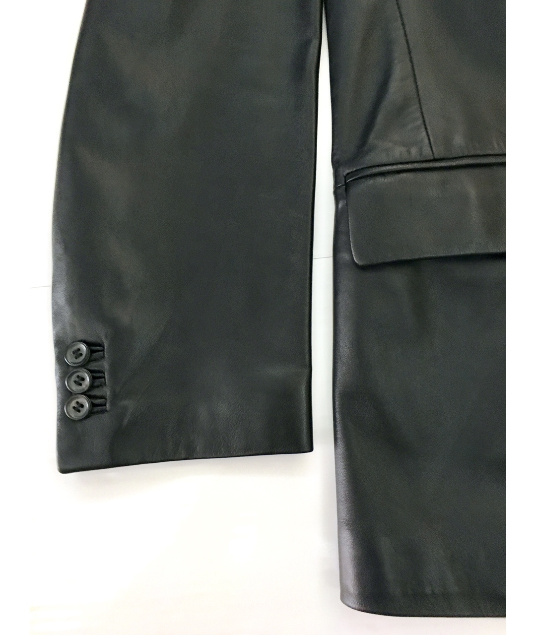 ERMENEGILDO ZEGNA Черный кожаный пиджак, фото 5