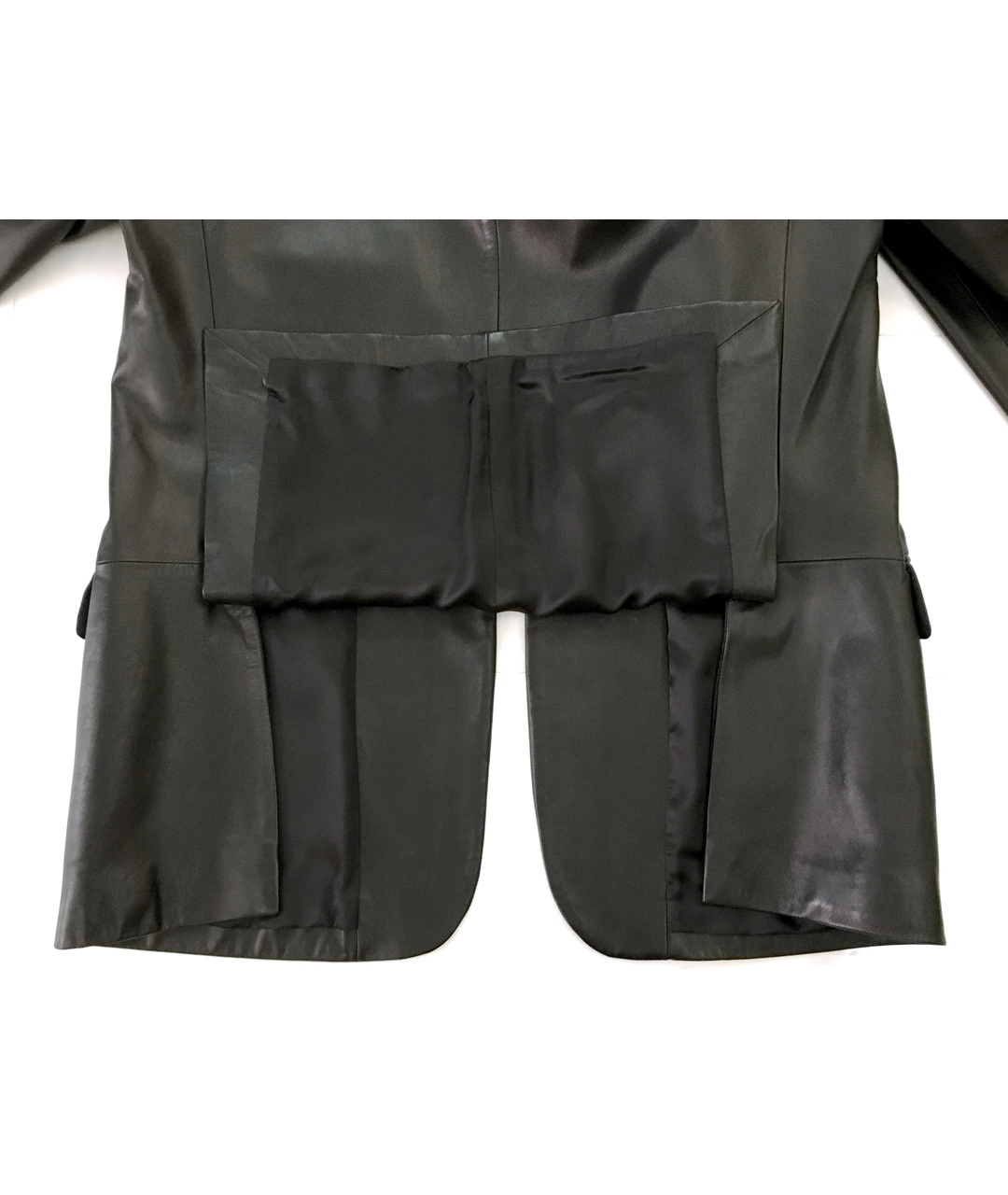 ERMENEGILDO ZEGNA Черный кожаный пиджак, фото 3