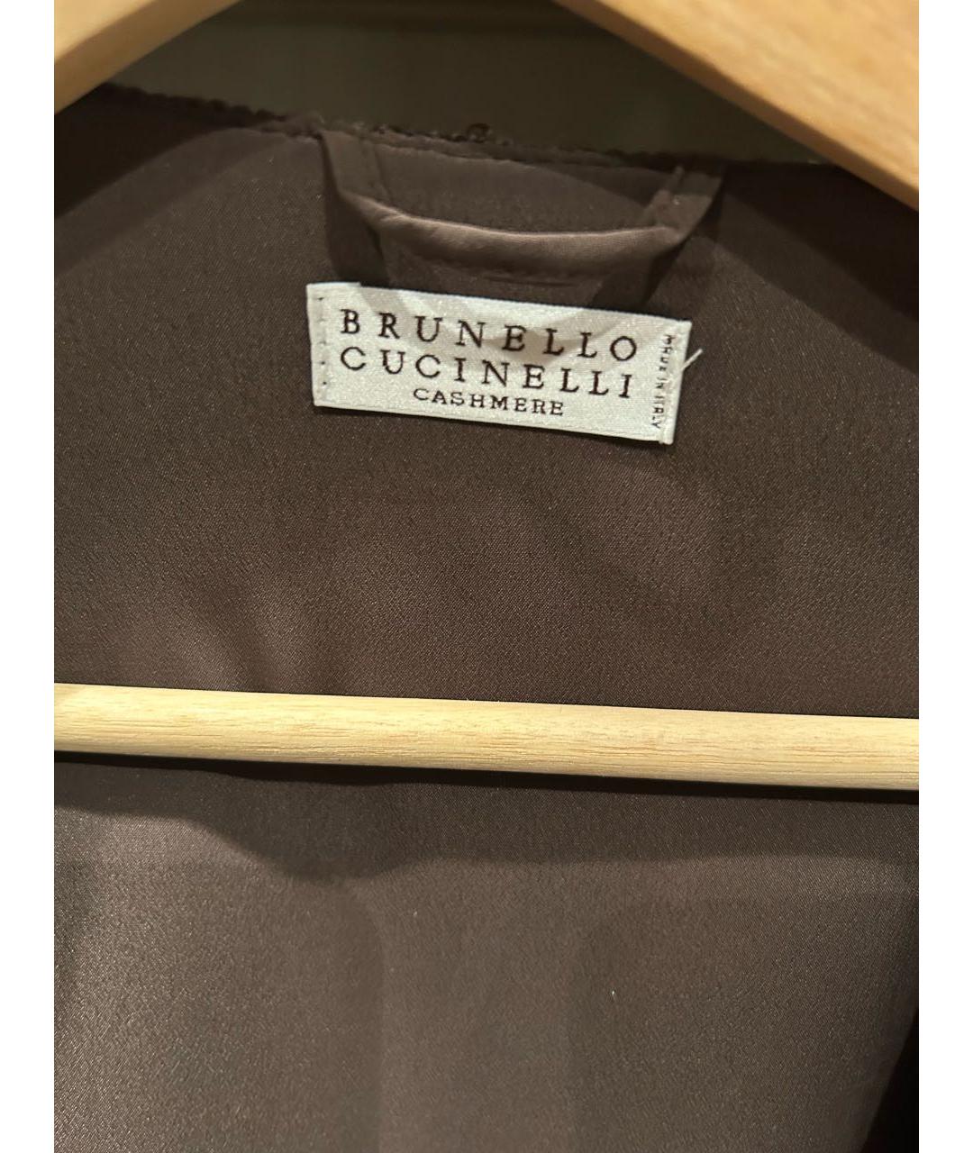 BRUNELLO CUCINELLI Коричневый кашемировый жакет/пиджак, фото 3