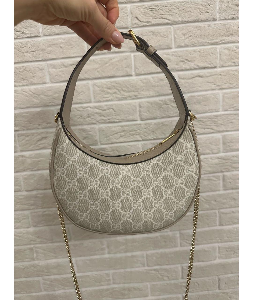 GUCCI Белая кожаная сумка с короткими ручками, фото 3