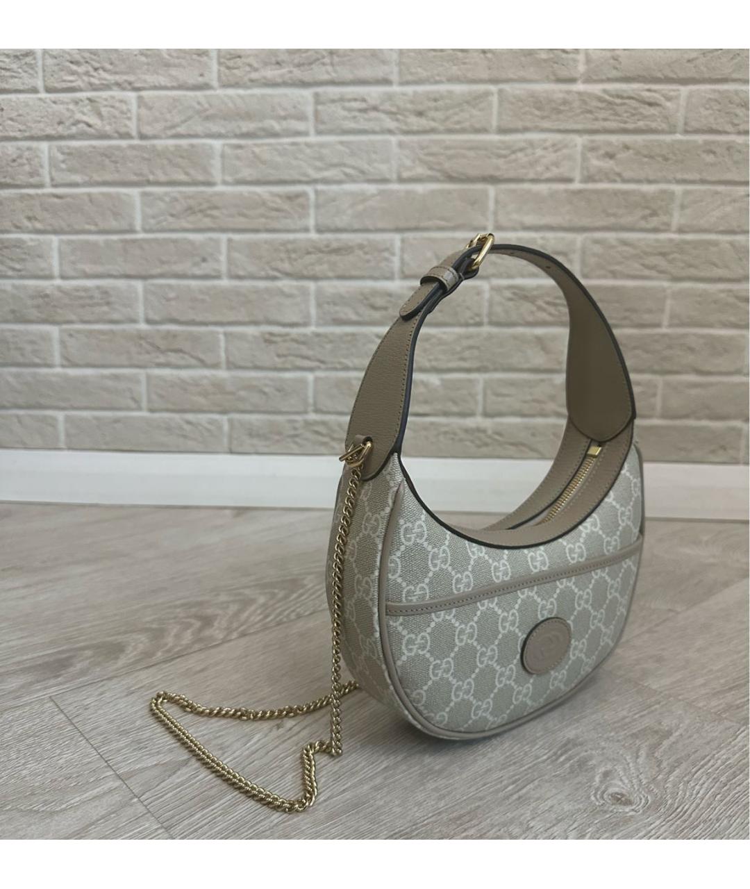 GUCCI Белая кожаная сумка с короткими ручками, фото 2